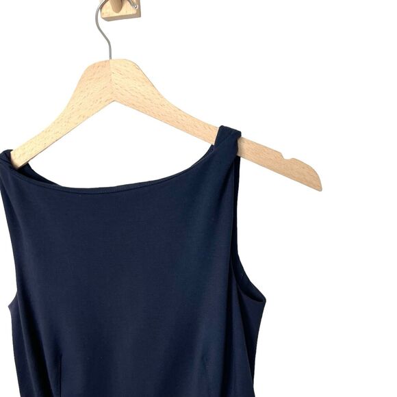 MM LaFleur Lydia Twisted Straps Galaxy Navy Sheath Dress Size 0 - Picture 7 of 10